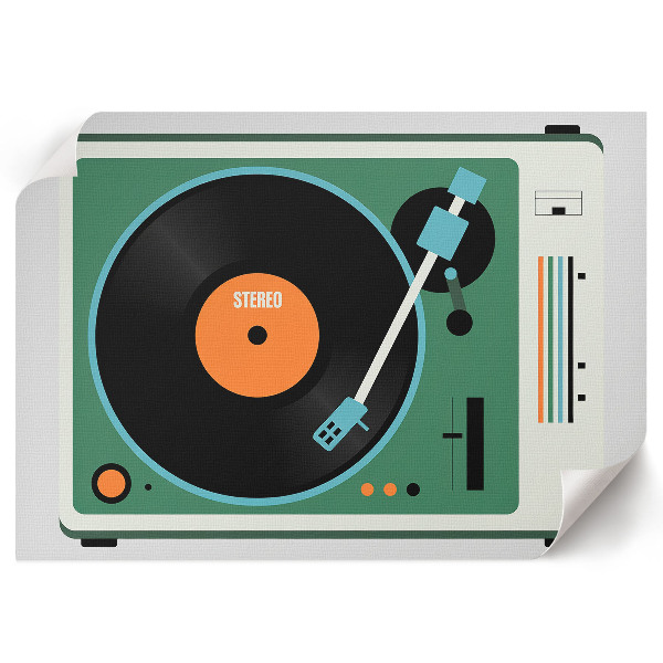 Poster mit Retro-Grammophon