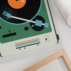 Poster druck Retro-Grammophon