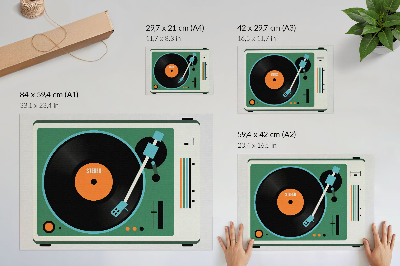Poster mit Retro-Grammophon