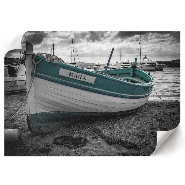Poster Boot am Strand