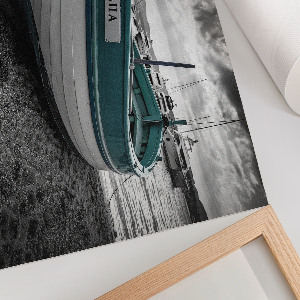 Poster Boot am Strand