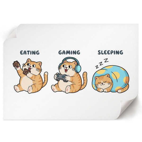 Wandposter Das Leben einer Katze