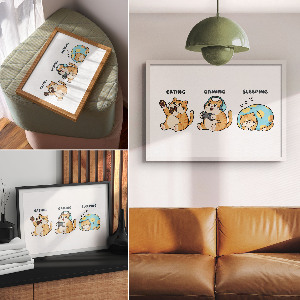 Wandposter Das Leben einer Katze