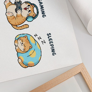 Wandposter Das Leben einer Katze