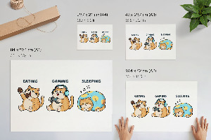 Wandposter Das Leben einer Katze