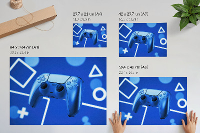 Poster mit Motiv eines Gamecontrollers