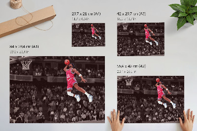Poster mit Druckmotiv 'Sportliche Aktionen'