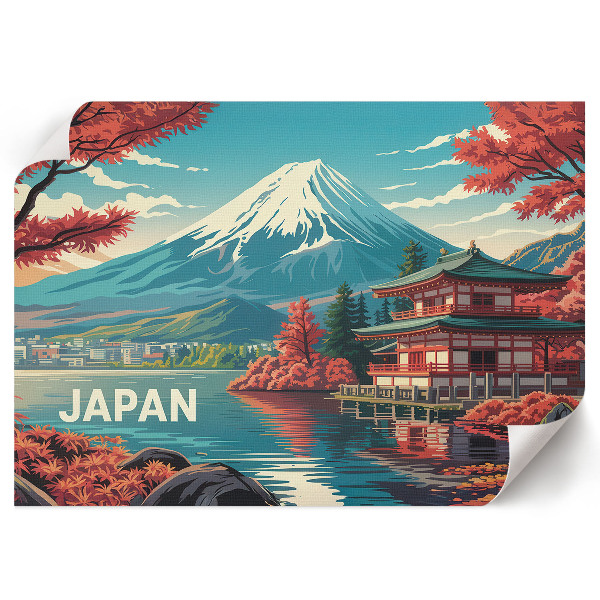 Plakat mit Motiv einer japanischen Landschaft
