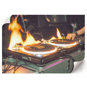 Wandposter Konsole in Flammen