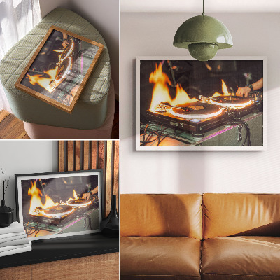Wandposter „Konsole in Flammen“