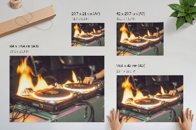 Wandposter „Konsole in Flammen“