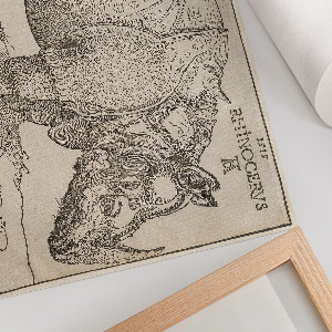 Poster druck Nashorn