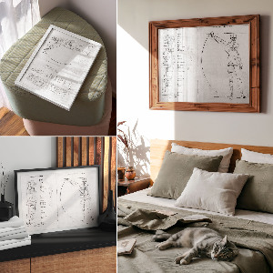 Poster Zeichnung eines Menschen