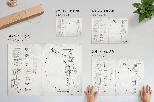 Poster Zeichnung eines Menschen