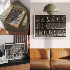 Wandposter Mann in Waffen