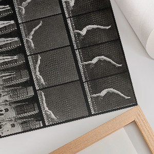 Wandposter Mann in Waffen