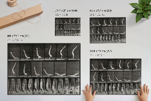 Wandposter Mann in Waffen