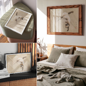 Poster Fischer im Schnee