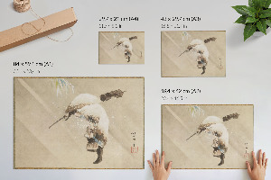 Poster Fischer im Schnee