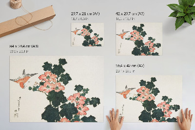 Poster mit Motiv roter Rosen