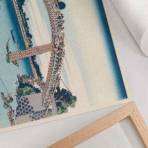 Poster druck Blick von unter der Brücke
