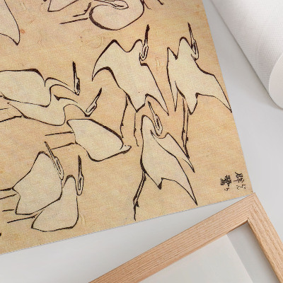 Poster mit Reiher-Motiv
