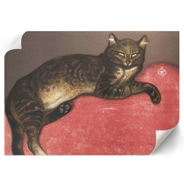 Plakat Katze auf dem Kissen