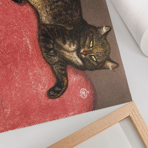 Plakat Katze auf dem Kissen