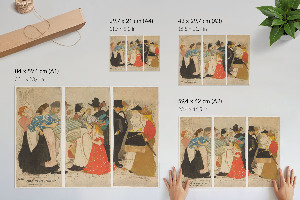 Wandposter Menschen auf der Straße