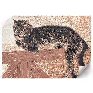 Poster bilder Eine Katze auf dem Geländer