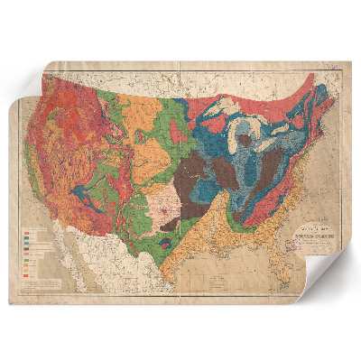 Geologische Karte der USA als Poster