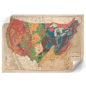 Geologische Karte der USA als Poster
