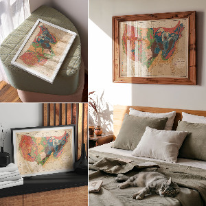 Poster Geologische Karte der USA