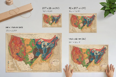Geologische Karte der USA als Poster