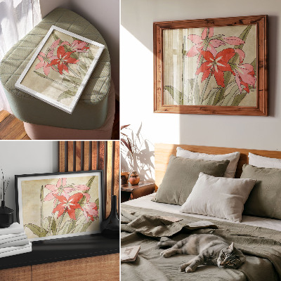 Poster mit Amaryllis-Motiv