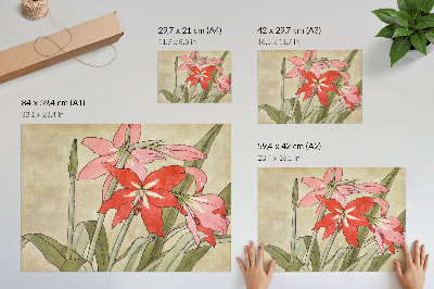 Poster mit Amaryllis-Motiv