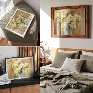 Poster Vase mit Blumen