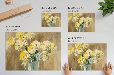 Poster mit Vase und Blumen