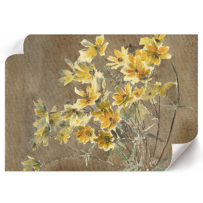 Wandposter mit gelber Blume