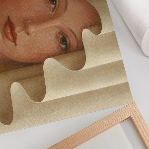 Poster druck Das Gesicht hinter dem Vorhang