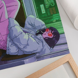 Plakat Mädchen in der U-Bahn