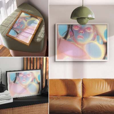 Wandposter mit futuristischer Figur