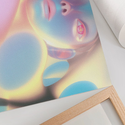Wandposter mit futuristischer Figur