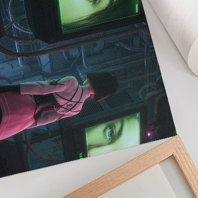 Poster mit futuristischem Technologie-Motiv