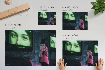 Poster mit futuristischem Technologie-Motiv