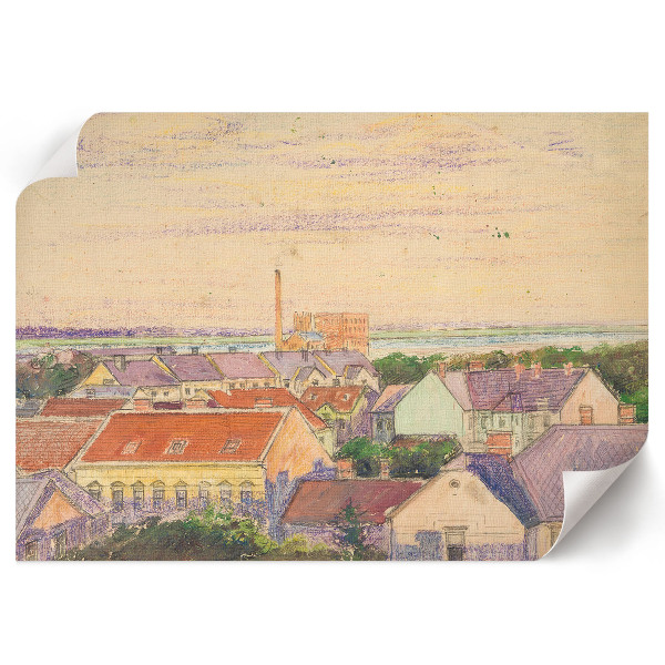 Plakat mit Stadtansicht