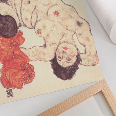 Poster mit Druck eines weiblichen Aktes