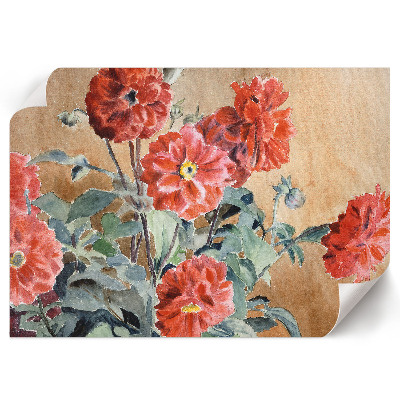 Poster mit Dahlien-Motiven