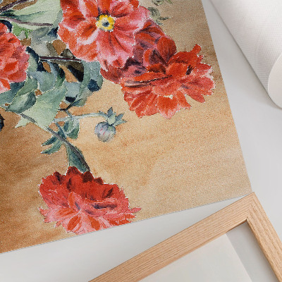 Poster mit Dahlien-Motiven