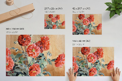 Poster mit Dahlien-Motiven